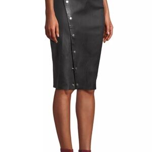 Rag & Bone Black leather skirt, size 2